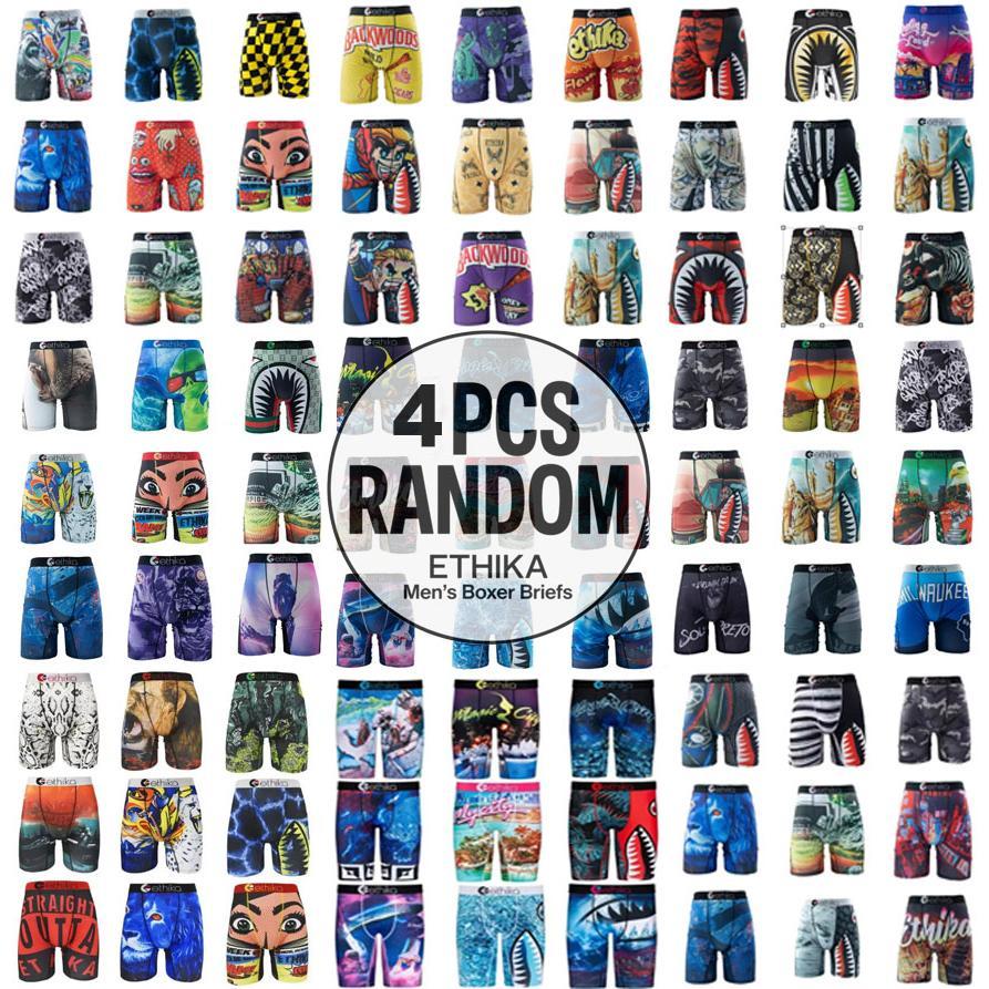 4Pcs ETHIKA Men's Boxer Briefs