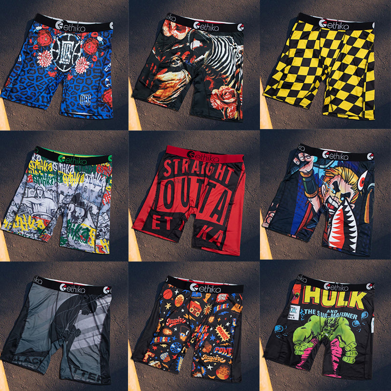 ETHIKA Men's 9-Pack Bestselling Underwear Combo