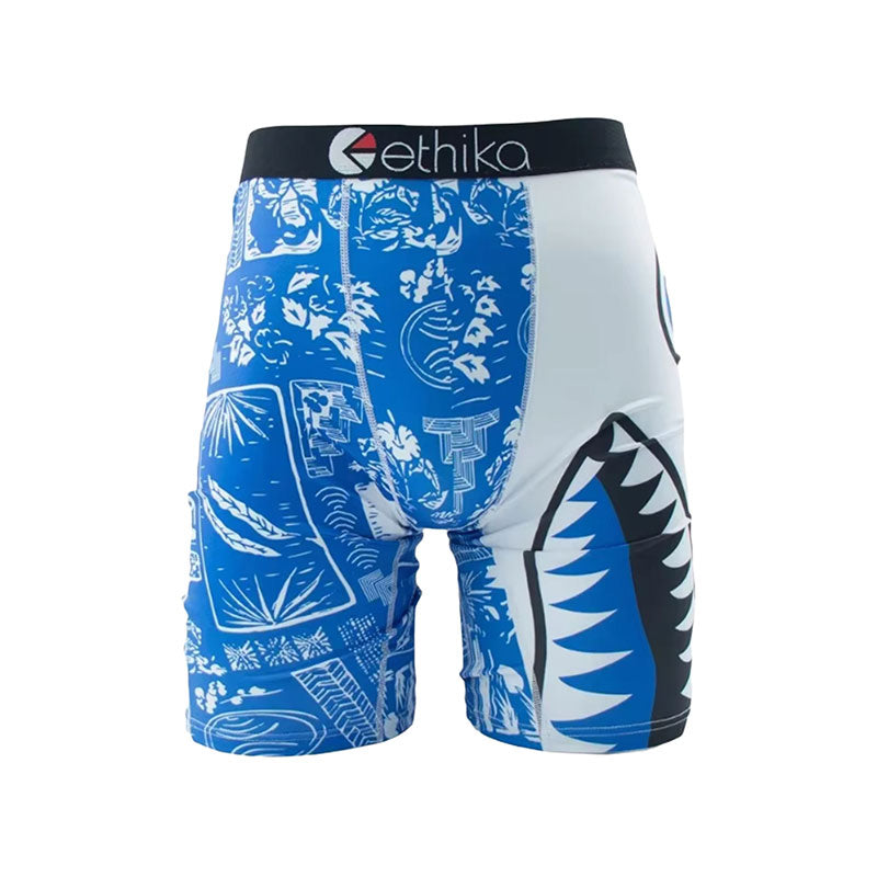 1Pcs Ethika Men's Trendy Underwear，Shark Print & Edgy Design, Ditch Mediocrity, Be an "Inner" Style Icon