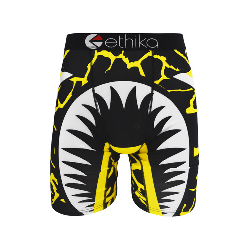 1Pcs Ethika Men's Trendy Underwear，Shark Print & Edgy Design, Ditch Mediocrity, Be an "Inner" Style Icon