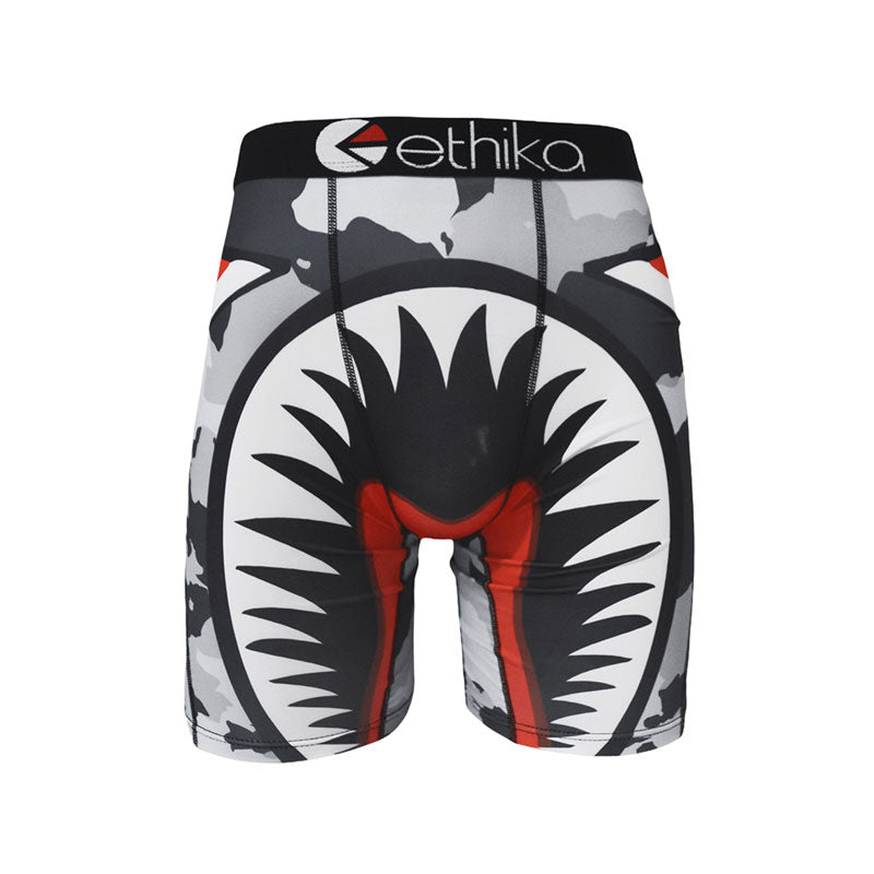 1Pcs Ethika Men's Trendy Underwear，Shark Print & Edgy Design, Ditch Mediocrity, Be an "Inner" Style Icon