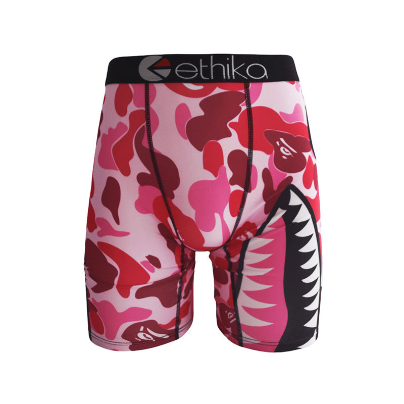 1Pcs Ethika Men's Trendy Underwear，Shark Print & Edgy Design, Ditch Mediocrity, Be an "Inner" Style Icon