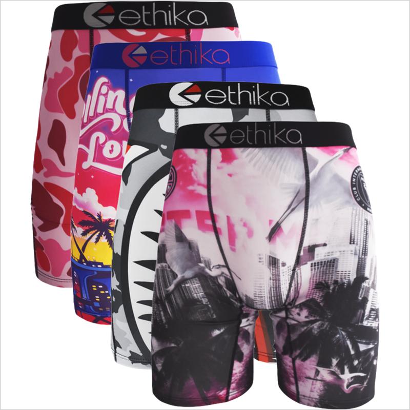 4 Piece Mens Underwear Flat Corner Shorts Sexy Shorts Underwear With Enlarged Size Cool Printing Breathable Swimming Underwear Anti Fading And Anti Dyeing Technology Modern Fashion Fit No Shrinkage Or Fading Problems