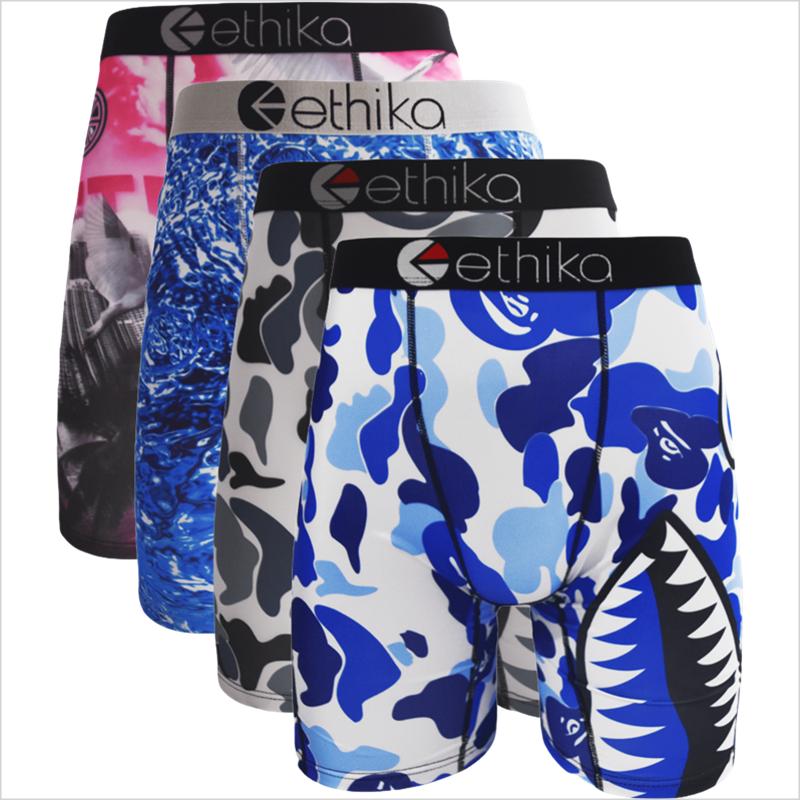 4 Piece Mens Underwear Flat Corner Shorts Sexy Shorts Underwear With Enlarged Size Cool Printing Breathable Swimming Underwear Anti Fading And Anti Dyeing Technology Modern Fashion Fit No Shrinkage Or Fading Problems