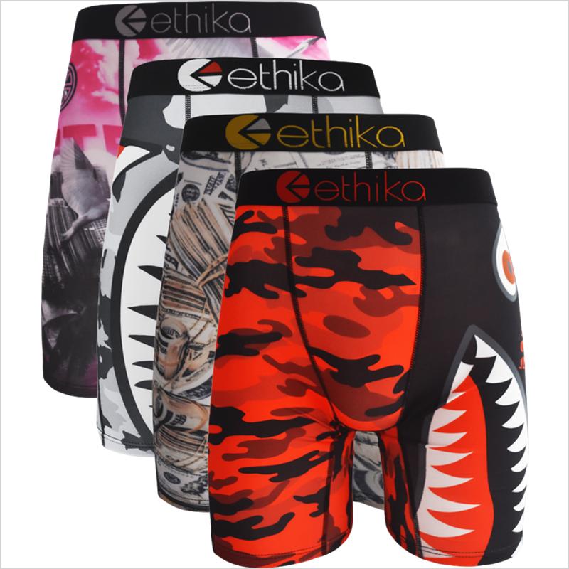 4 Piece Mens Underwear Flat Corner Shorts Sexy Shorts Underwear With Enlarged Size Cool Printing Breathable Swimming Underwear Anti Fading And Anti Dyeing Technology Modern Fashion Fit No Shrinkage Or Fading Problems