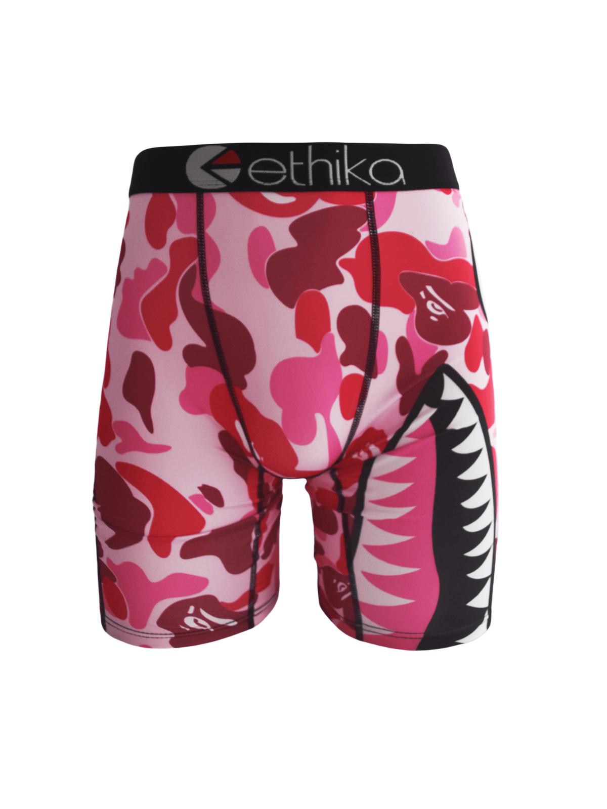 Ethika Men's Boxer Briefs 6Pcs Blind Box Men's Fashion Printed Breathable Outfits Men Shorts Half Tights Full Coverage Underwear Sexy Soft Men's Boxer Designer Bamboo
