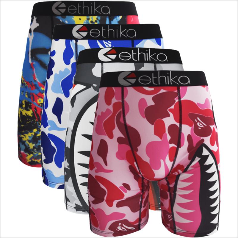 4 Piece Mens Underwear Flat Corner Shorts Sexy Shorts Underwear With Enlarged Size Cool Printing Breathable Swimming Underwear Anti Fading And Anti Dyeing Technology Modern Fashion Fit No Shrinkage Or Fading Problems