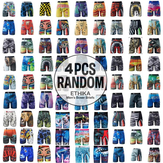 4Pcs ETHIKA Men's Boxer Briefs