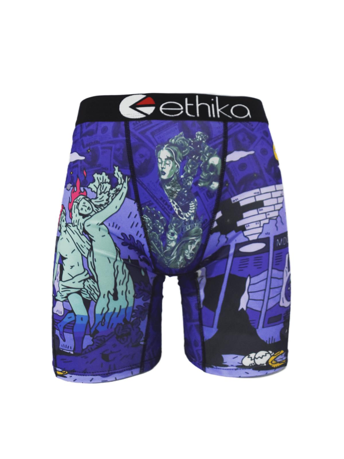 Ethika Men's Boxer Briefs 6Pcs Blind Box Men's Fashion Printed Breathable Outfits Men Shorts Half Tights Full Coverage Underwear Sexy Soft Men's Boxer Designer Bamboo